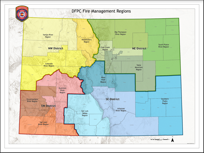 DFPC Wildland Fire Region Map